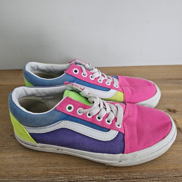 VANS Off The Wall Girls Color Block Shoes, Sneakers - Picture 1 of 9